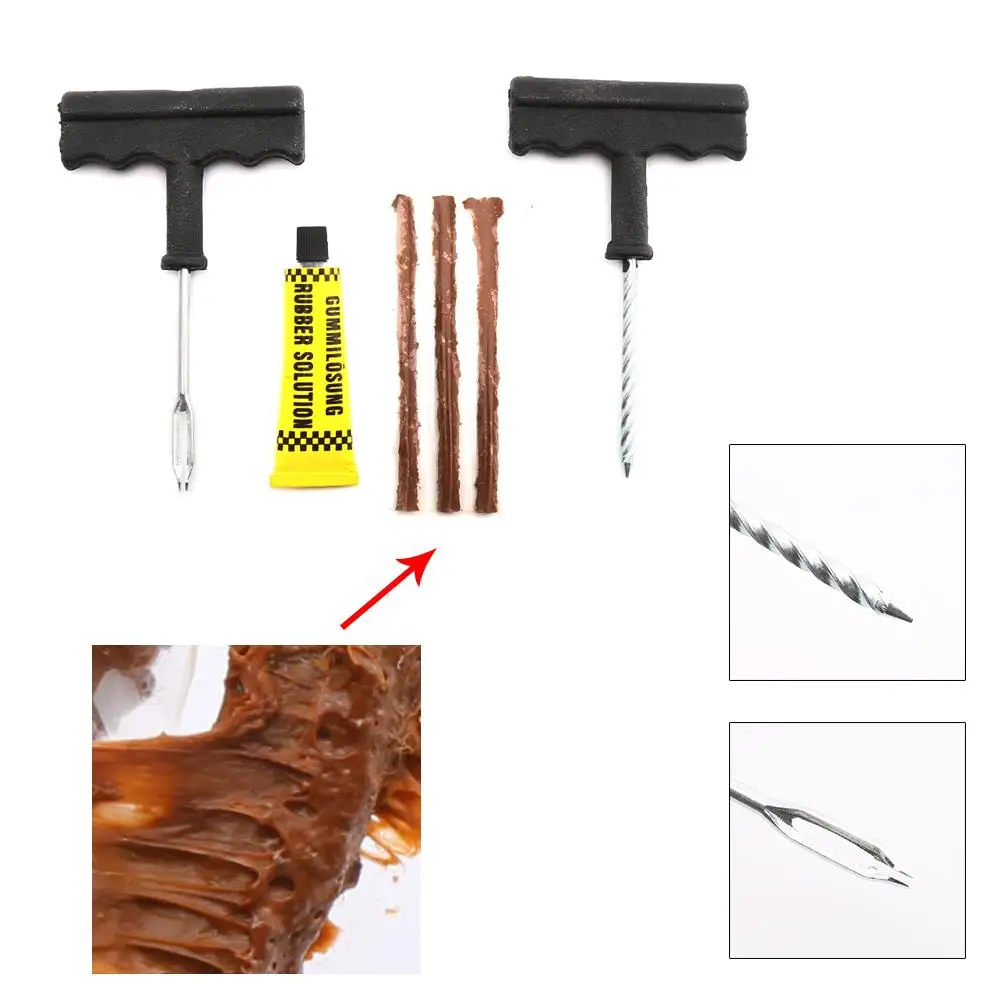 

6Pcs/Set Professional Auto Car Tire Repair Kit Car Bike Auto Tubeless Tire Tyre Puncture Plug Repair Tool Kit