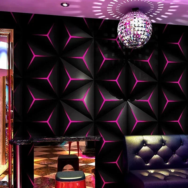 KTV обои Hall Flash Wallcloth 3D стерео самолет геометрические узоры тематическая коробка