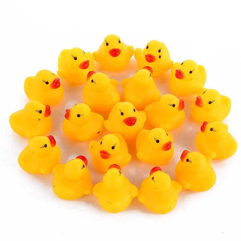 

Rubber Ducks Babybath Toys for Toddlers Kids Squeaky Water Play Toys for The Bathroom Summer Ducks Baby Bathtub Toy 20pcs