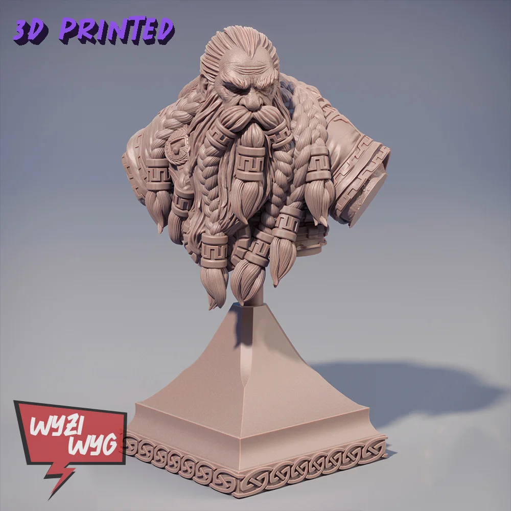 

Dwarf Bust Miniature, Barbarian Figure Statue, Midget Soldier, HD 3D Printed Resin Model, Action Proxy Tabletop, Wargame, DnD