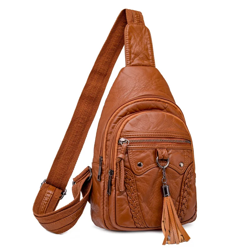 

2022 New Fashion Crossbody Chest Bag Women Shoulder Bag Wild Messenger Bag Luxury One Shoulder Bags Faux Leather