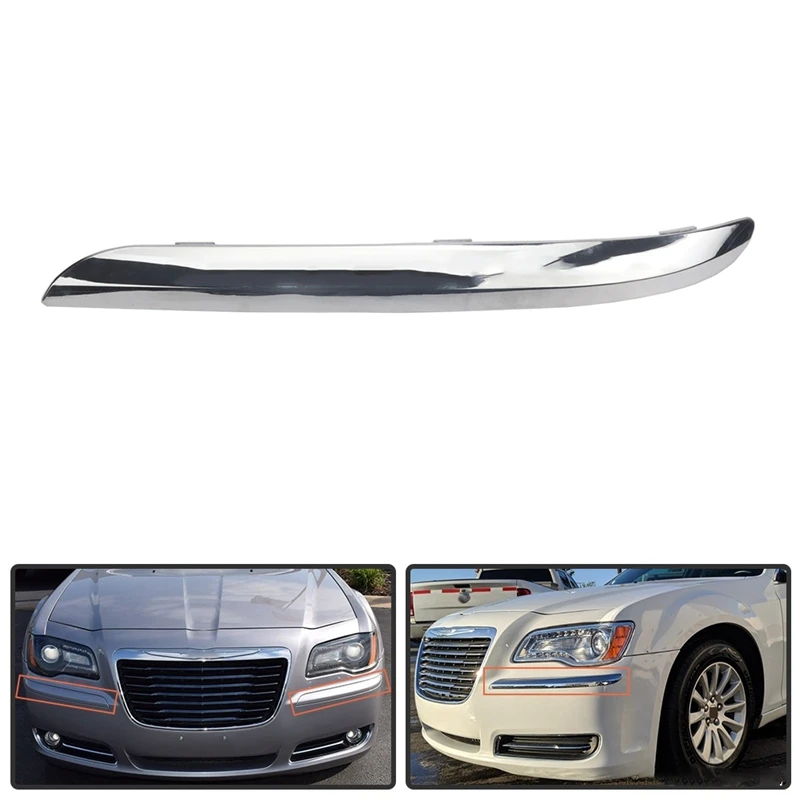 

Front Bumper Trim Set For 2011-2014 Chrysler 300 Accent Front Chrome