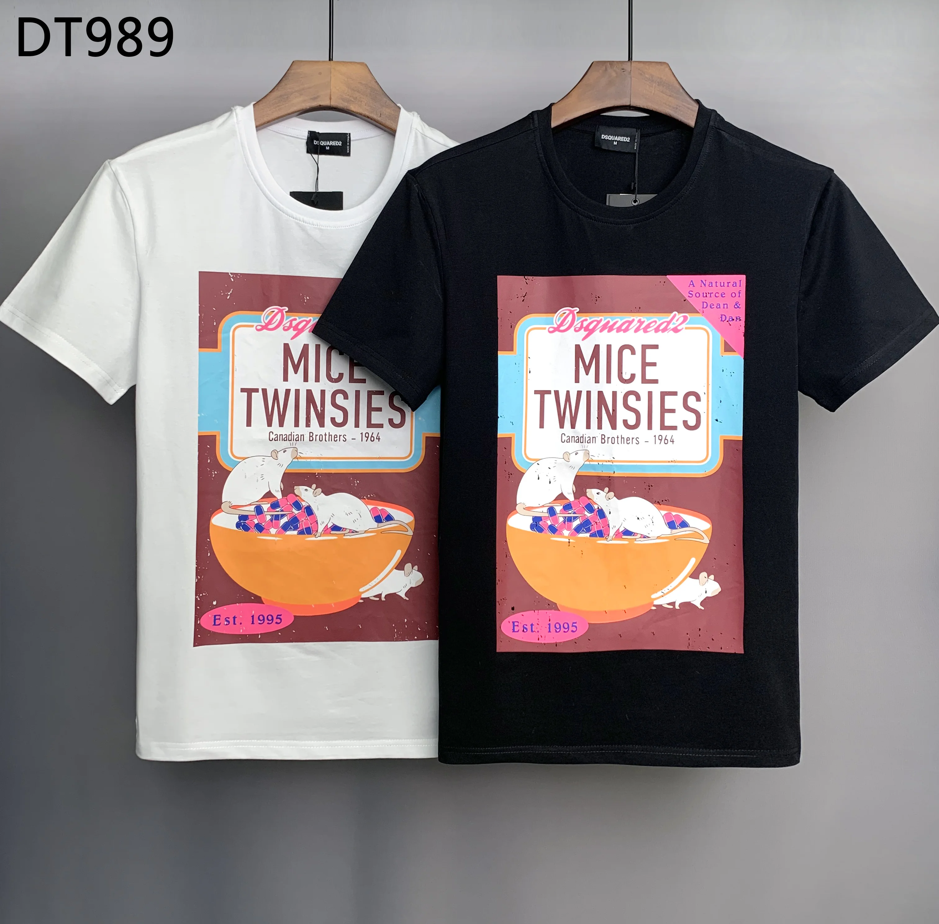 

Dsquared2 MICE TWINSIES Men Women Lovers Couple D2 Fashion Casual Cotton Short Sleeve Round Neck T Shirt Boyfriend Gift DT989