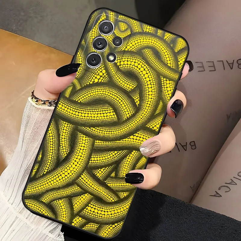 Художественный чехол KUSAMA для телефона Samsung Galaxy A13 A02 A52 A22 A53 A73 A71 A54 A34 задняя крышка