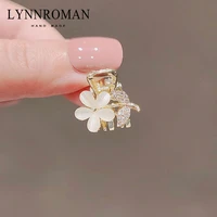 2022 hot women flower hair claw small hair clips metal crystal hairpins girl headdress ornament styling tools hair accessories