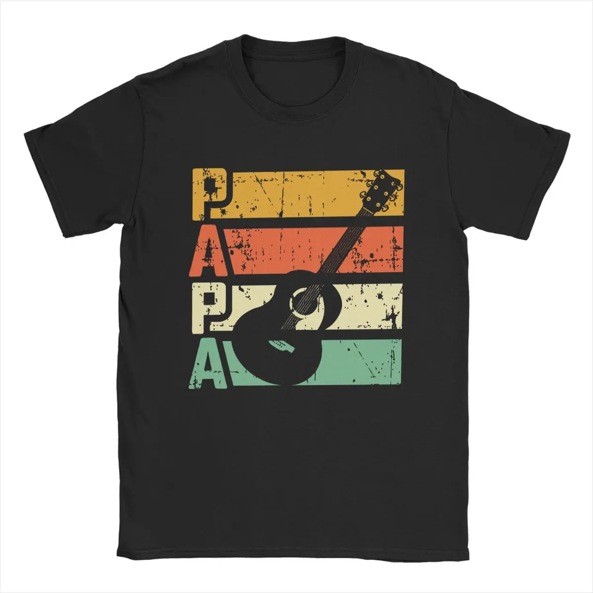 Уникальная хлопковая футболка с коротким рукавом для мужчин гитаристов