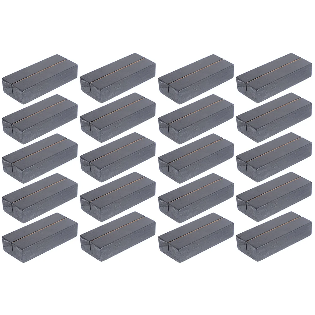 

20 Pcs Card Holder Note Desktop Greeting Wooden Clip Stands Office Reusable Picture Clips