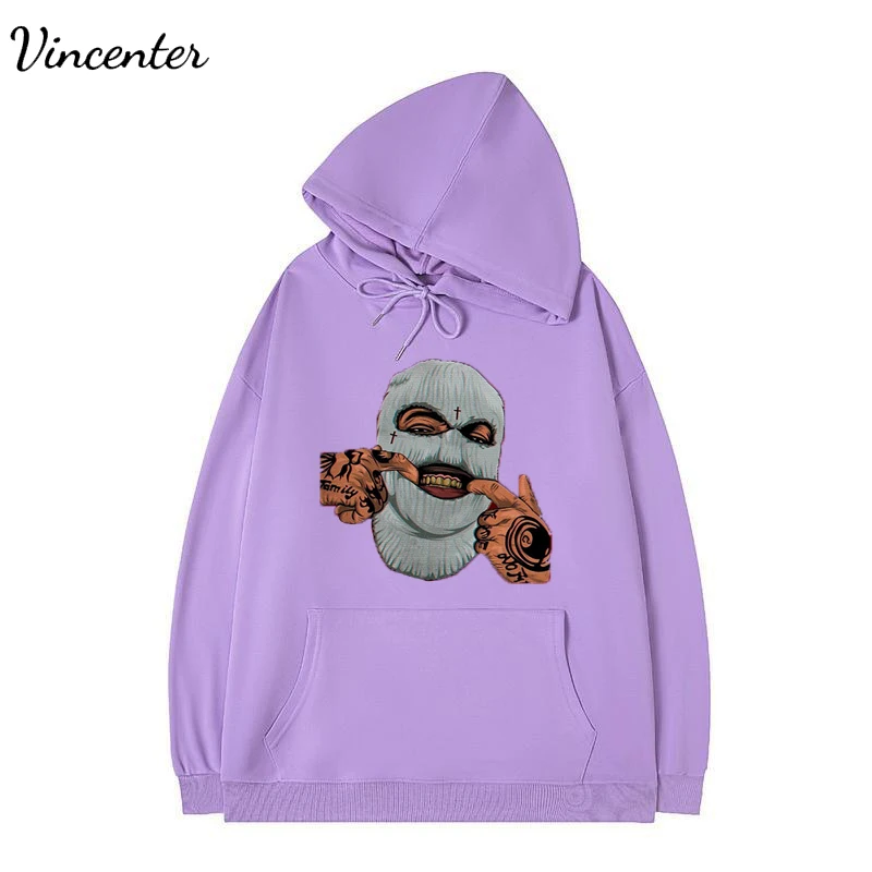 

Vincenter Fashion Hoodies Men Autumn Winter Pullovers Letter Print Casual Male Sweatshirts Streetwear Man Top Hoodies For Men
