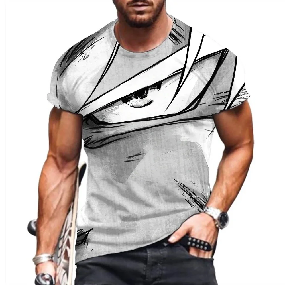 Футболка мужская оверсайз с О-образным вырезом уличная одежда в стиле Харадзюку