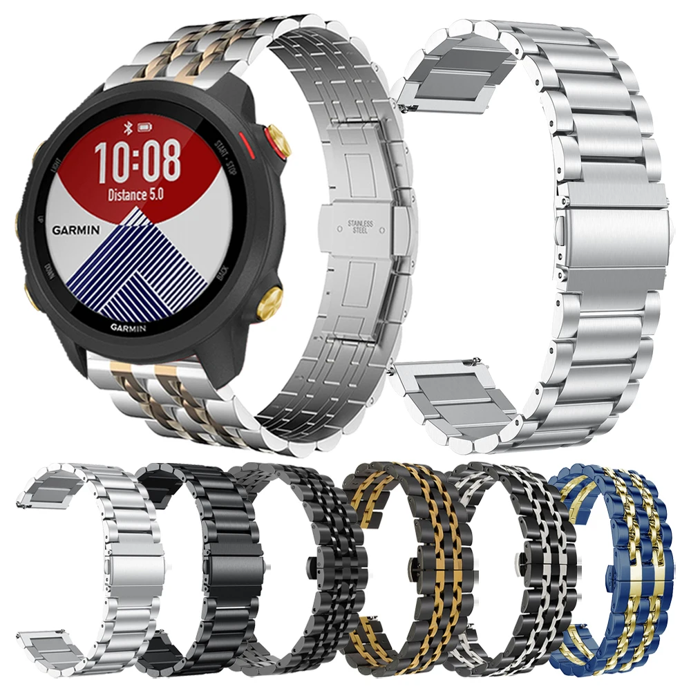 

Классический ремешок для Garmin Forerunner 245/645, музыкальный браслет для Garmin шнур, ремешок для часов из нержавеющей стали 20 мм