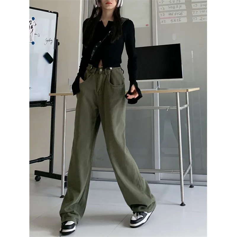 Vintage Jeans Women Spring Summer High Waist Trousers Wide Legged Trousers Y2K Streetwear Korean Style Clothes Women 2023