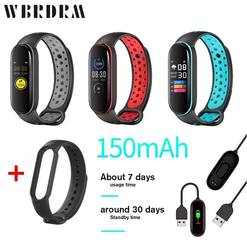 

M6 Smart Watch Men Women Fashion Sports Smartwatch IP68 Waterproof Swim Watches Pedometer Heart Rate Blood Pressure Bracelet