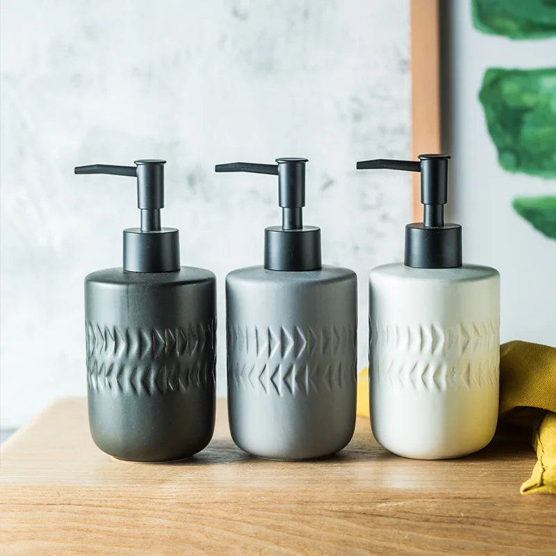 

Simple European Style Ceramics Soap Dispenser Sub-bottling Lotion Bottle Shower Gel Shampoo Soap Dispenser Bathroom Accessories
