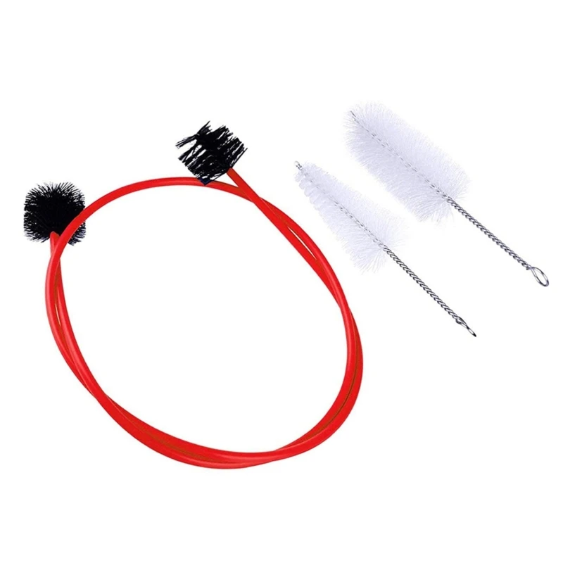 Наборы для чистки труб Yunyun Инструмент кистей Гибкий мундштук клапаны и щетка в