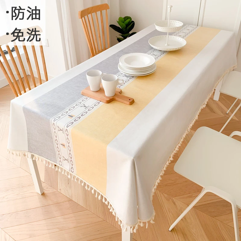 

Table cloth waterproof, oil proof, and washable dining table