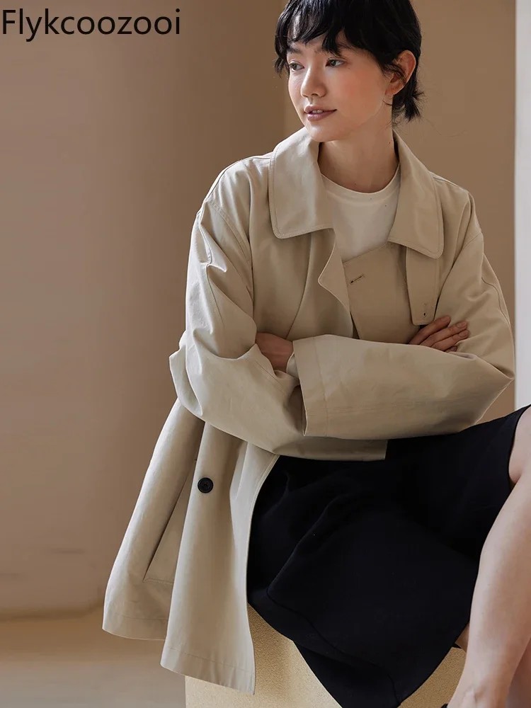 Модный классический вариант из тенсельного хлопка тонкой саржи средней длины