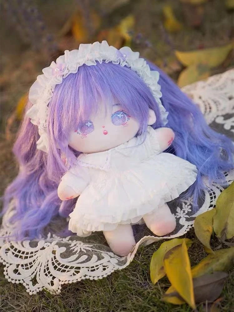 

Хлопковая кукла, 20 см, фиолетовые волосы, Детские Друзья, куклы-идол, звезда, Симпатичные мягкие плюшевые игрушки, искусственная коллекция, подарки для девочек