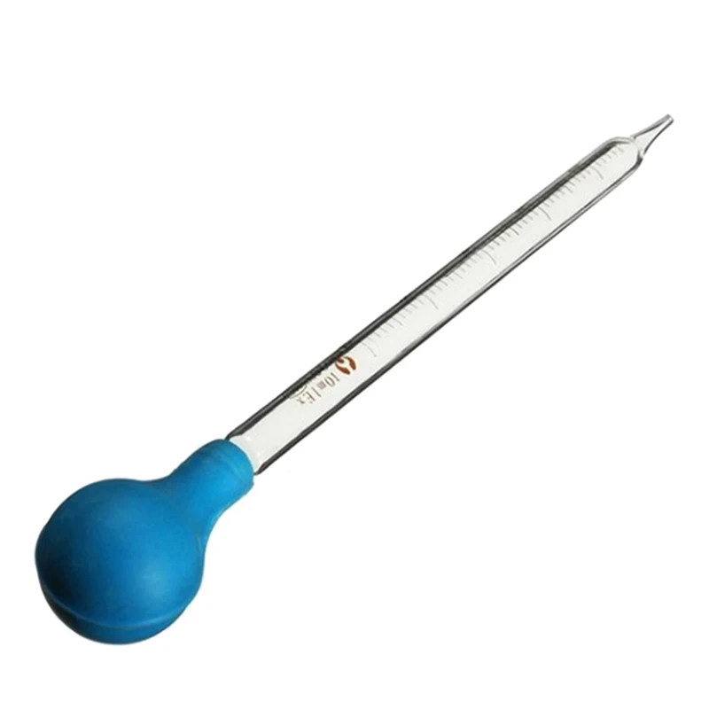 

10Ml Chemical Experimental Rubber Tipped Glass Dropper Pipettes Buret With Scale Lab Supplies