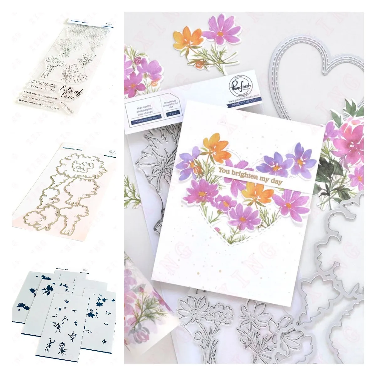 

2022 Christmas New Metal Cutting Dies Silicone Stamps Whimsical Blooms Mold Diy Scrapbook Paper Craft Album Layering Stencil Set