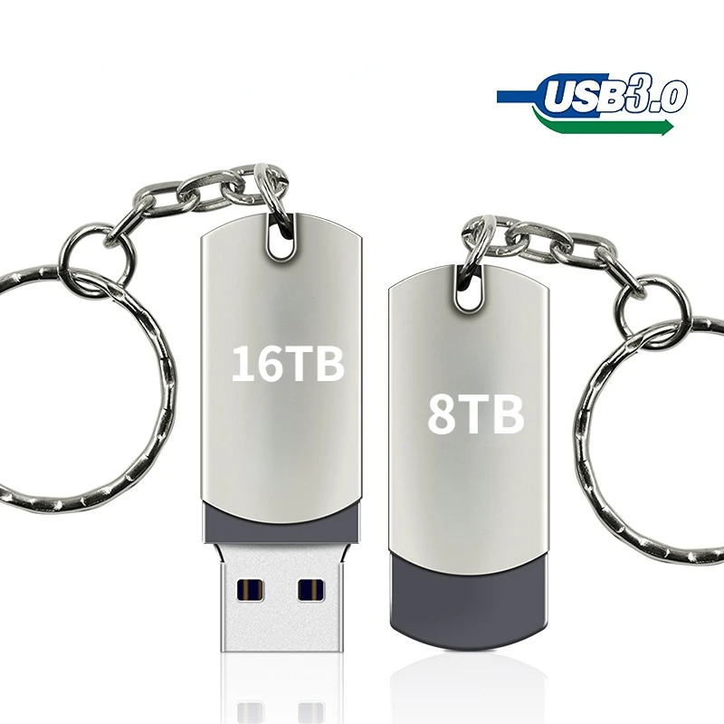 

Metal Key ring usb flash drive mini pendrive 16TB 8TB high speed pen drive memory stick USB 3.0 4TB 2TB U disk Gifts