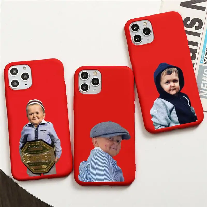 

Funny hasbulla Phone Case For iphone 13 12 11 Pro Max Mini XS 8 7 6 6S Plus X SE 2020 XR Red Cover