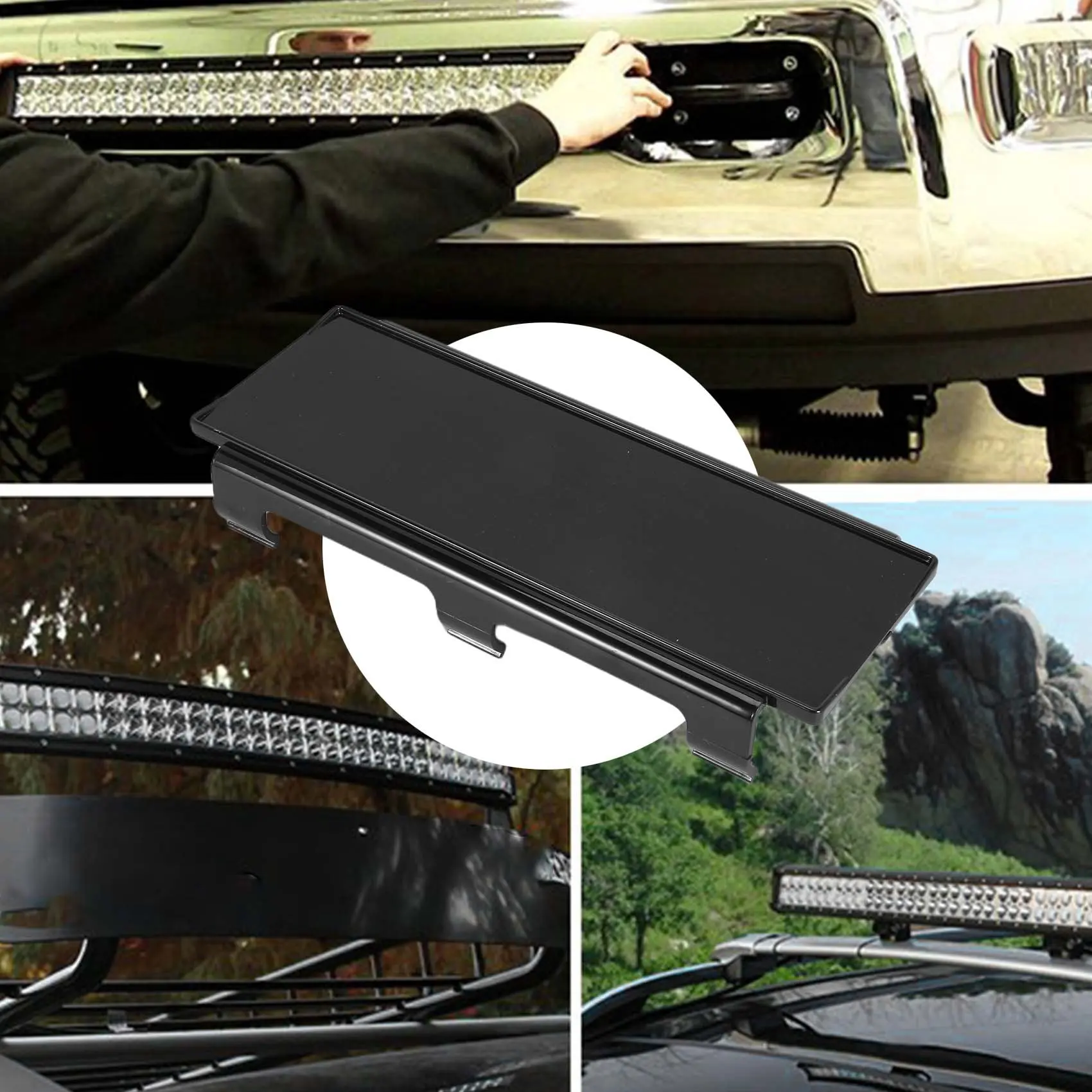 

52 INCH Protective Cover Snap on Black for Straight Curved LED Light Bar Truck