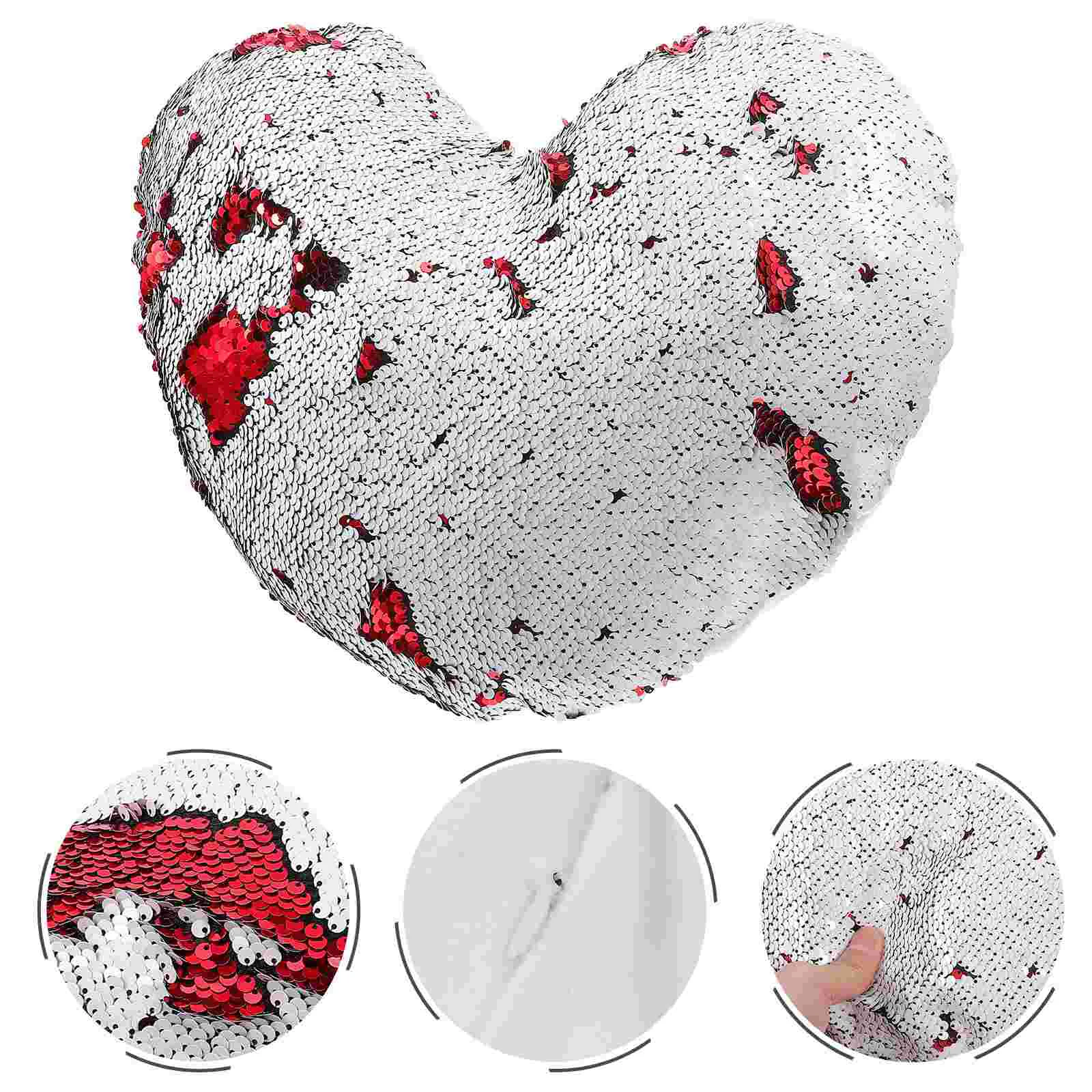 

Pillow Heart Cover Pillowcase Throw Cushion Day Plush Decorative Case S Valentine Shaped Mermaid Sofa Pillowcases Valentines