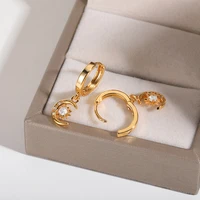 new trendy moon dangle earrings for women temperament cherry star sun heart zircon pendant earring girl party fashion jewelry