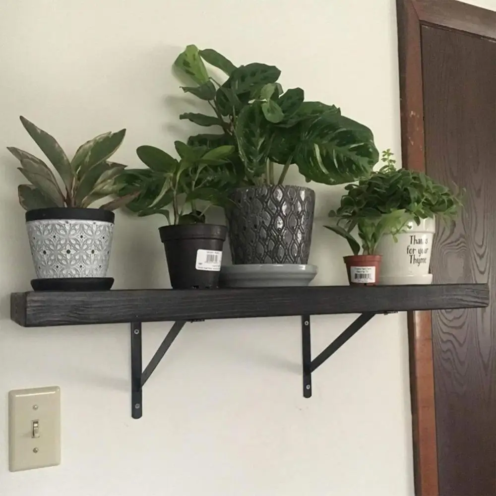 2pcs Iron Bracket Heavy Duty Shelf L-shaped Wall Mounted Metal Support Angle Rack Shelves For Home Book Plant Display - купить по