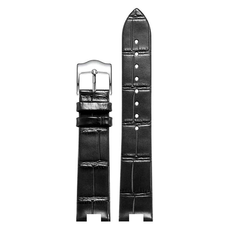 Фото Аутентичный кожаный ремешок для часов Van Cleef & Arpels для оригинальной модели четырехлистного клевера серии ALHAMBRA с ремешком из воловьей кожи №2