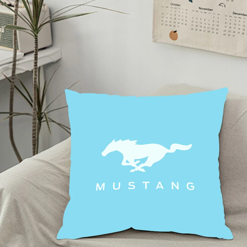 Квадратный чехол для подушки Ford Mustang домашнего офиса и спальни полиэстер