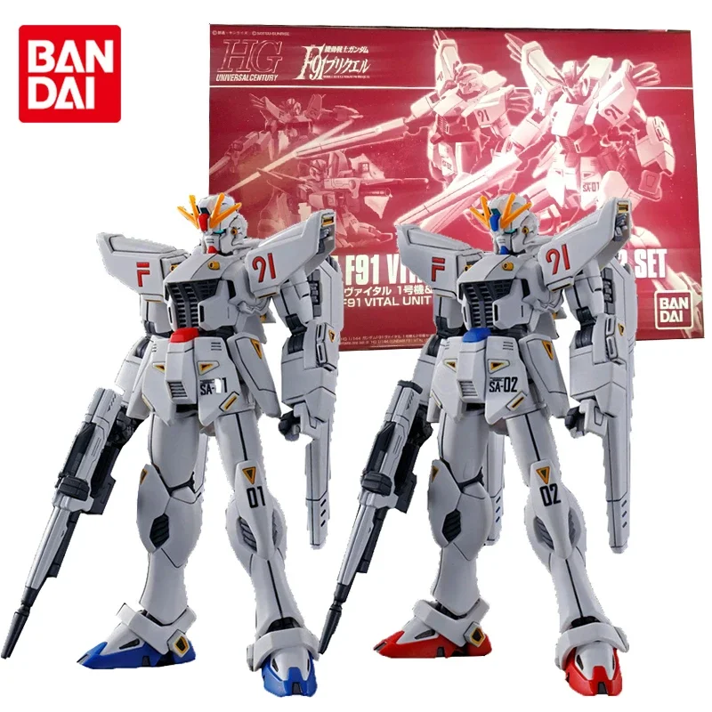 Комплект модели Bandai Gundam аниме-фигурка HG 1/144 F91 Vital Unit 01 02 комплект коллекция Gunpla