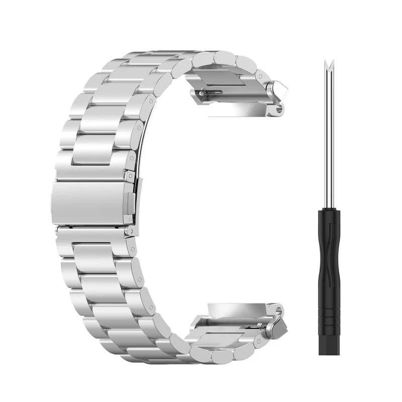 

Sports Band Metal Bracelet Strap with Tool Compatible with 2 Smartwatch Sweatproof Belt Wristband DXAC