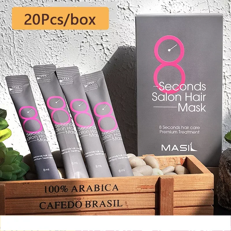

NEW2023 20Pcs/box Mask For Fast Hair Restoration Masil 8 Seconds Salon Hair Mask Korean Cosmetics 100% Original Gift On March 8