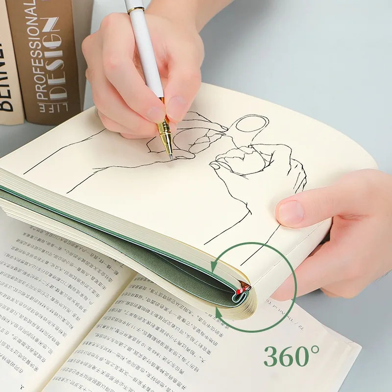 Блокнот А5 из мягкой кожи в простом стиле квадратный блокнот для рисования