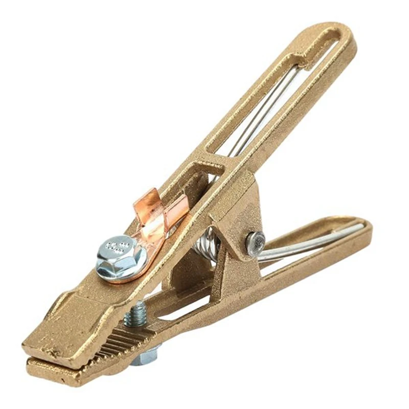 

1 PCS TIG Welding Machine Brass Grounding Clamp (260A) Durable Gold Easy To Replace