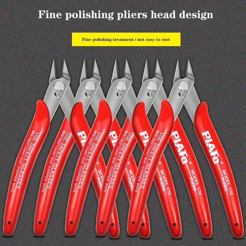 Industrial Stainless Steel 170 Cutting Pliers Electronic Bevel Mini Scissors Steel Jewelry Manual Round Cable Cutter