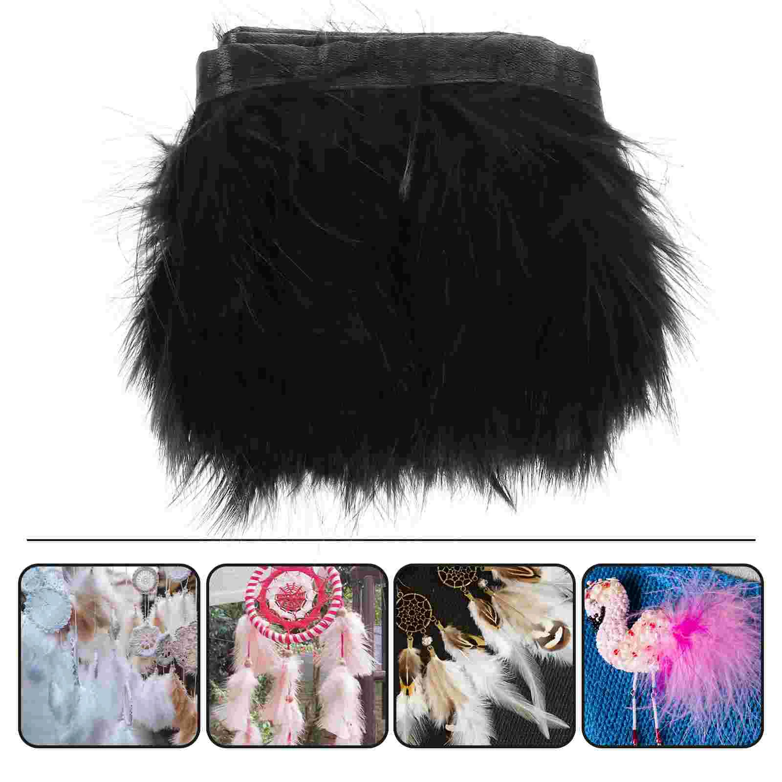 

Trim Fringe Sewing Turkey Plush Black Diy Clothing Ribbon Skirt White Clothes Fluffy Crafts Decoration Thick Sewn Fur Stuffed