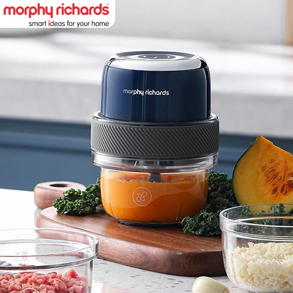 Morphy Richards MR9403 Electric Mincer With 3 Bowls Portable High Speed Meat Chopper Household Barbecue Seasoning Grinder