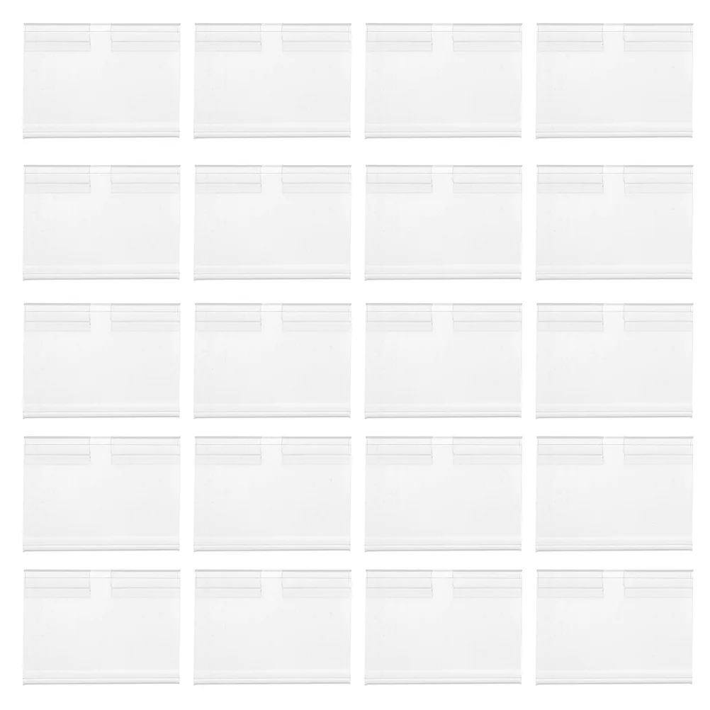 

50pcs Retail Price Label Display Holders Merchandise Sign Display Stand (White)