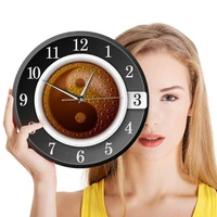 12 inches round wall clock cafe decorations design wall hanging watch mute battery powered pointer clock living room home decor