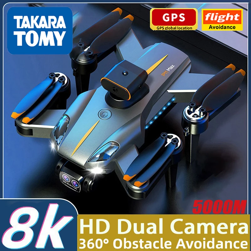 TAKARA TOMY Drone 8K 5G GPS Professional HD Aerial Photography Obstacle Avoidance Four-Rotor Helicopter RC Distance 5000M Toys