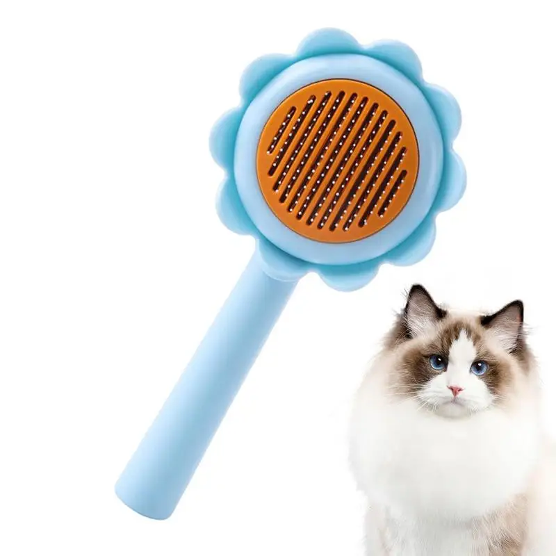 

Self Cleaning Slicker Brush Dog Brush For Shedding And Grooming Pet Hair Brush With Easy Push Button Removes Kitten Puppy Mats