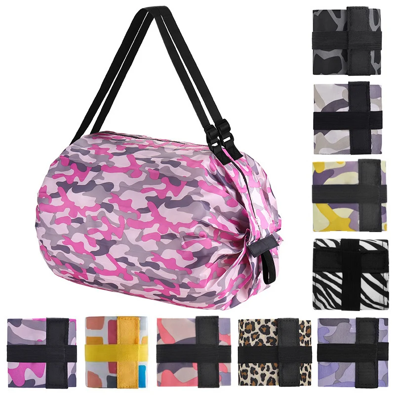 

2023 Japanese Foldable Shopping Bag Eco Large Capacity Single Shoulder Tote Women Grocery Shopping Pouch Travel Storage Bags