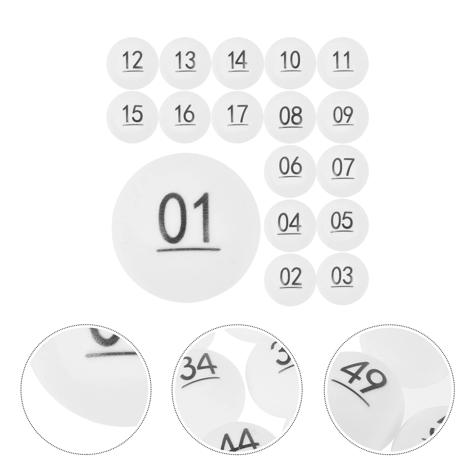 

50 шт., пластиковые пронумерованные лотерейные шары