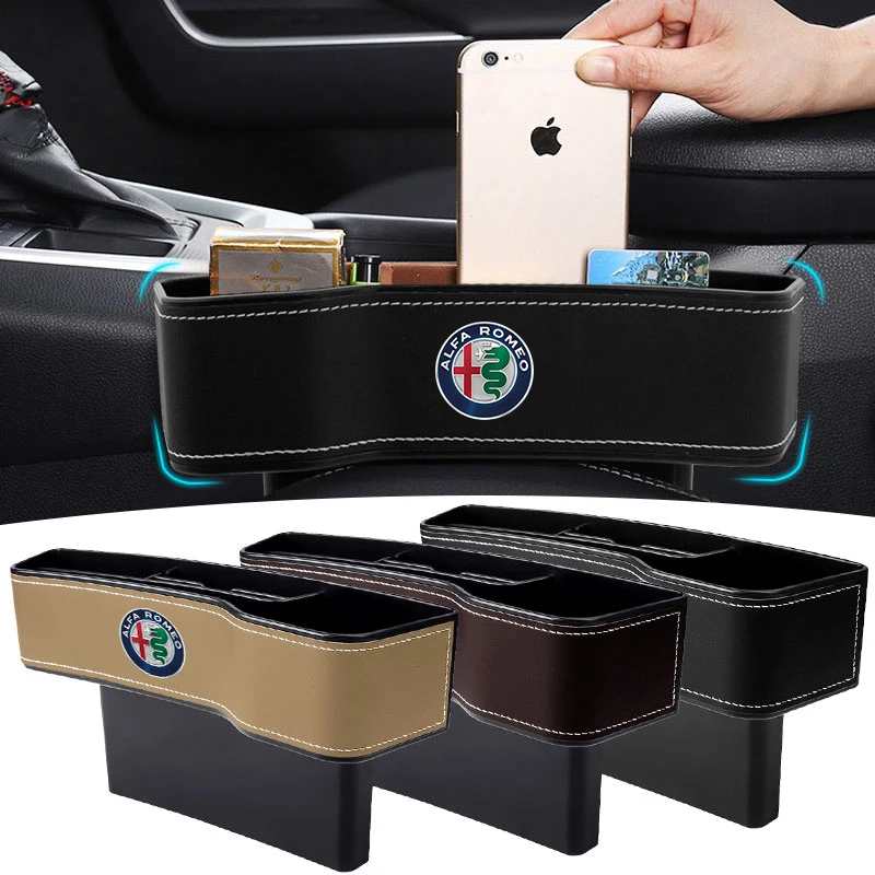 

Car Seat Organizer Holder Crevice Storage Box for Alfa Romeo Mito 147 156 159 166 GT Giulia Giulietta Stelvio Car Accessories