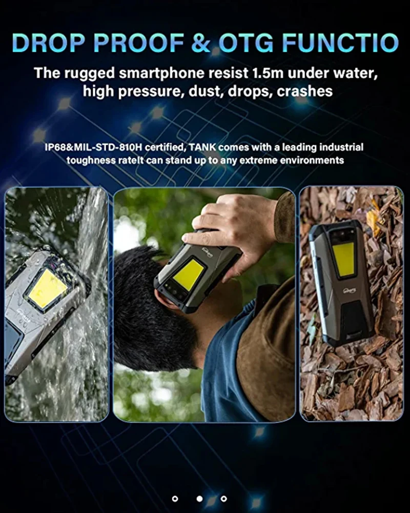 Unihertz TANK 22000mAh Rugged Smartphone Android 12 Cellphone Night Vision 108MP G99 8GB 12GB 256GB Mobile Phone