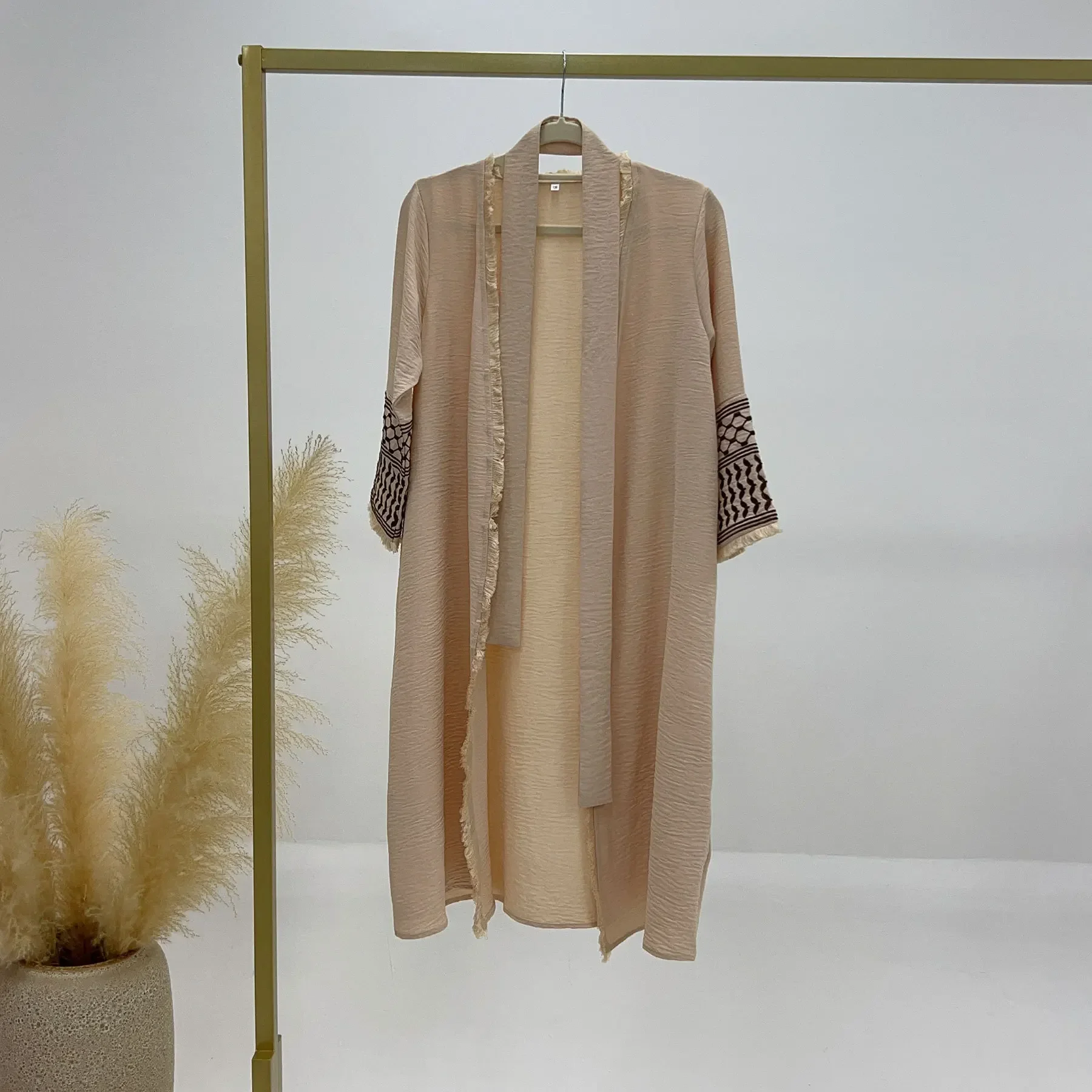 Новое детское платье макси с вышивкой для девочек мусульманская Абая Дубай