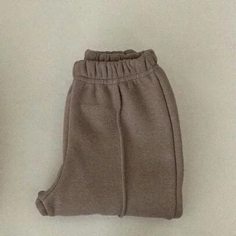 Осенне-зимние теплые повседневные флисовые брюки для мальчиков и девочек, детские брюки