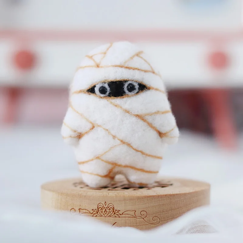 Забавная кукла для Хэллоуина «сделай сам» без отделки, набор игрушек для мамы, набор из шерстяной иглы и фетра для женщин, студенческий детский Новичок